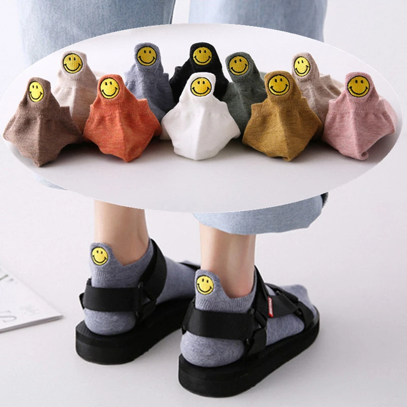 

10 Pair Spring And Summer New Style Student Socks Spring And Summer Socks Teenagers Socks Short Girl Girls Boat Sock Ship Socks