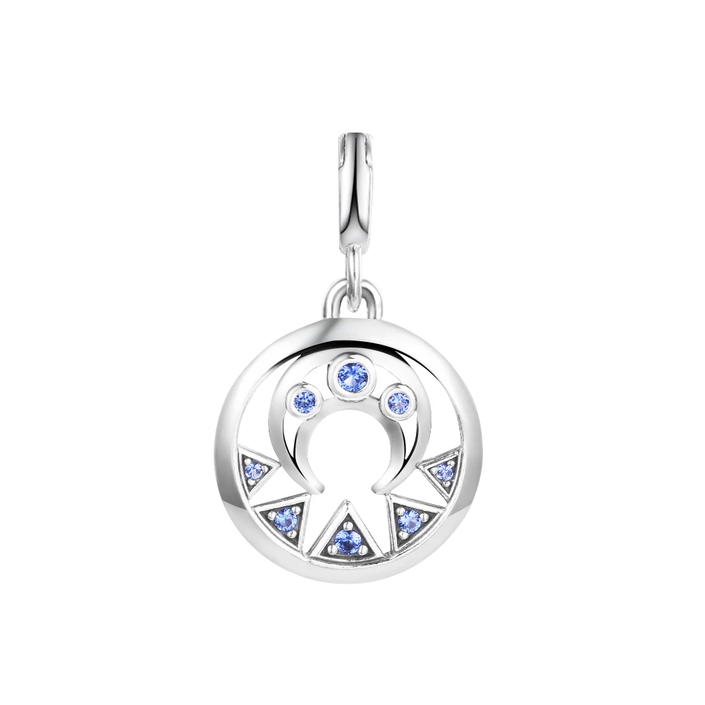 

Шарм-медальон Moon Power из настоящего серебра 925 пробы, модные шармы-бусины для женщин, сделай сам, изготовление ювелирных изделий, подходит для браслетов CKK Me