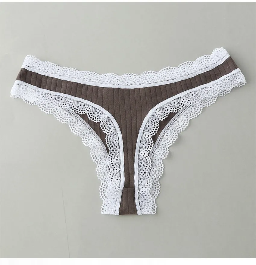 1pcs/lots Underwear Panties Thong Sexy  Solid Color Breathable Low-rise Comfortable Underpants Cotton G-string  Intimate Linger cotton panties