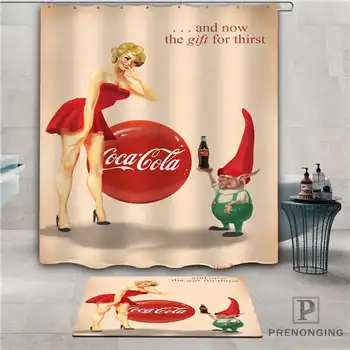 

Custom pin up girl (1) Waterproof Shower Curtain Doormat Home Bath Bathroom Polyester Fabric Multi Sizes#2019-1-05-67