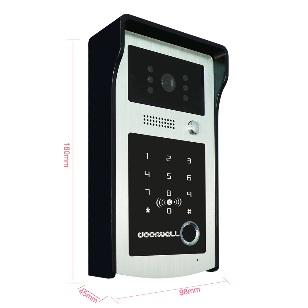 Intercoms for Apartment Fingerprint Video Intercom for Home +32GB 9 inches House Intercom With Recording Video Intercom Bell Kit