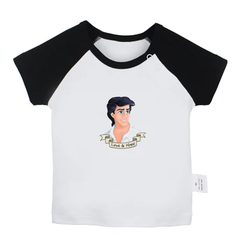 

Prince Eric Design Cute Snow White Newborn Baby T-shirts Toddler Graphic Short Sleeve Tee Tops