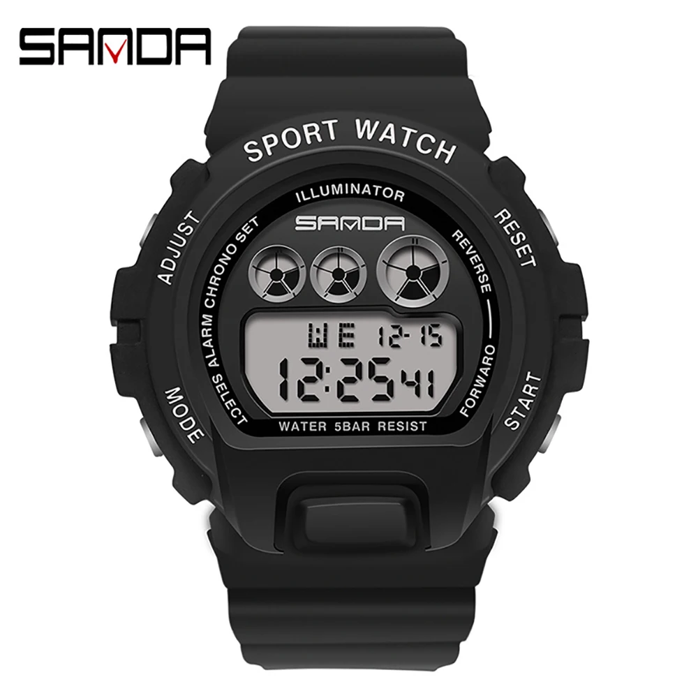 

SANDA Watch Outdoor Digital Watch Luminous Steeldive Men's Sports Watches Multifunctional 50m Waterproof Student Watches Relogio