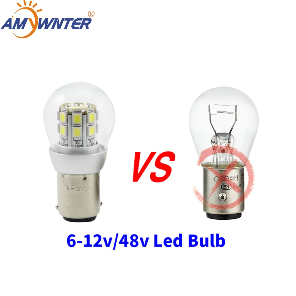 1156 Led P21W двойной светильник 6v P21/5 Вт Bay15d 48v авто Стайлинг сигнальные лампы головной