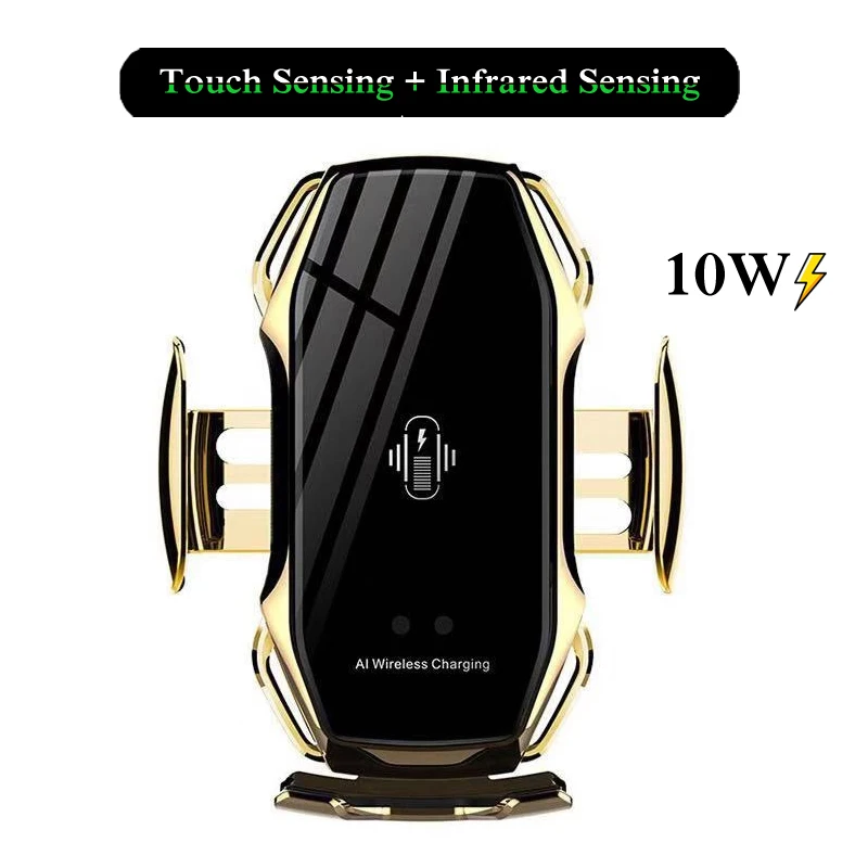 

Universal A5 Car Phone Holder Wireless Charger for IPhone 11 Pro Max XS Samsung S20 Auto Induction Fast Charging In Air Vent