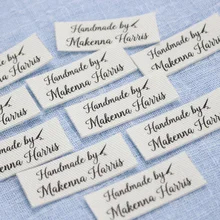 Personalized Labels, Personalized Iron On, Custom Tags for Handmade Items, Sewing Graphics, Custom Printed on Cotton(2206)