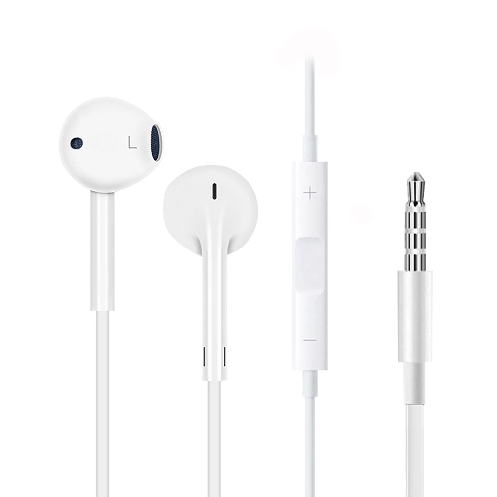 Оригинальные Apple Earpods с 3,5 мм разъемом, проводные наушники-вкладыши, вкладыши, более Насыщенные басы для iPhone, Android, смартфонов, звонков, спорта