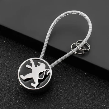 

3D Metal Car decoration accessories Key Chain for Peugeot 206 207 208 307 308 Peugeot 406 407 508 2008 3008 Keychain Keyring