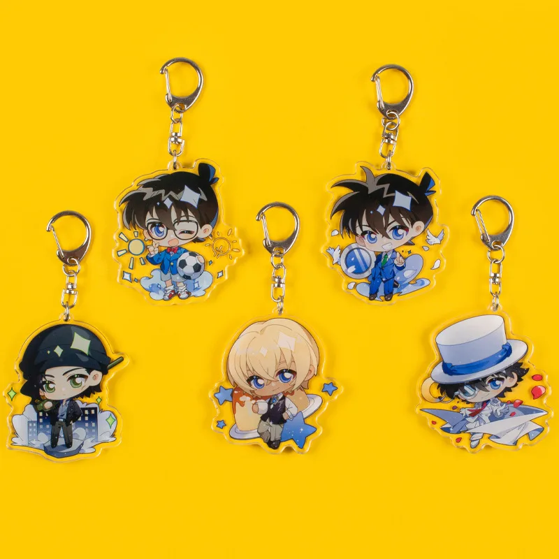 

Detective Conan Case Closed Amuro Tōru Kaitou Kiddo Akai Shuuichi Cosplay Key Chain Pendant Cartoon Badge Christmas Gifts