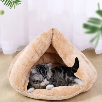 

Pet Bed For Cats Dogs Soft Nest Kennel Bed Cat Cave House Sleeping Bag Mat Tent Pets Puppy Cat Supplies Winter Warm Cozy Beds
