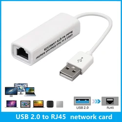 Adaptateur Ethernet USB2.0, 100Mbps, carte réseau RJ45 Lan, pour ordinateur portable Win7/Win8/Win10, Xiaomi Mi Box S 