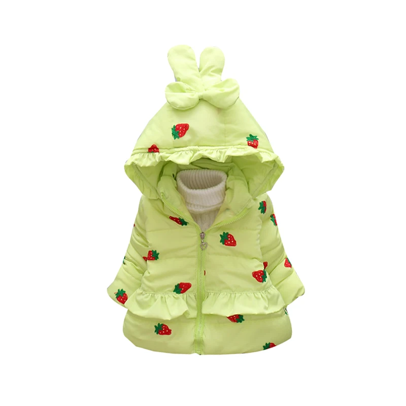 Детская зимняя куртка для детей 1-4 лет, повседневное пальто с капюшоном с Микки Маусом для мальчиков и девочек одежда для малышей Детская верхняя одежда, детская парка с Минни - Цвет: Многоцветный