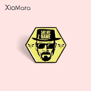 

Br Ba Enamel Pins Say my name Walter White Bee TV show character nternet brooch cute Enamel pins For Friends Fans
