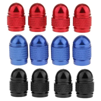 

MagiDeal 12pcs Car Wheel Tire Valve Stem Caps Air Dust Covers Red+Black+Blue