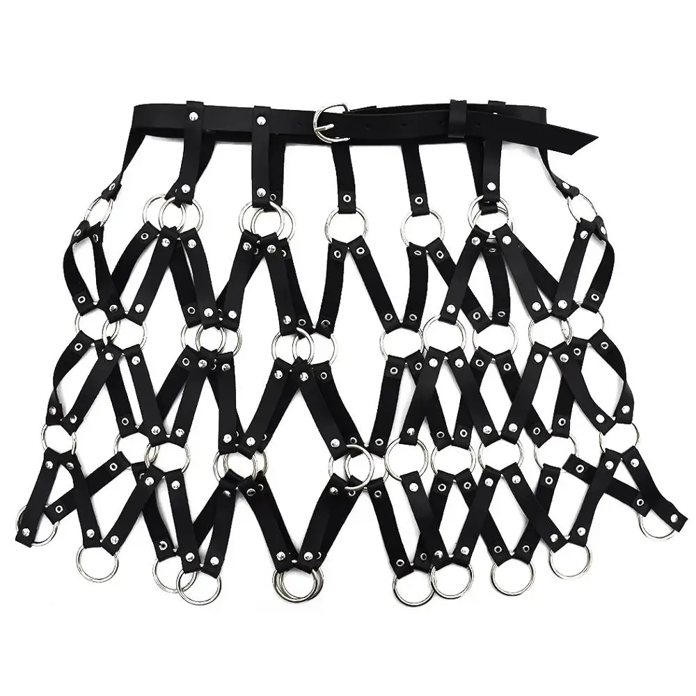 

Harajuku punk Belt Garters Female Leather Harness sexy Body Bondage Belt Garter Bondage Skirts Chain Dress Belt Body Jewelry