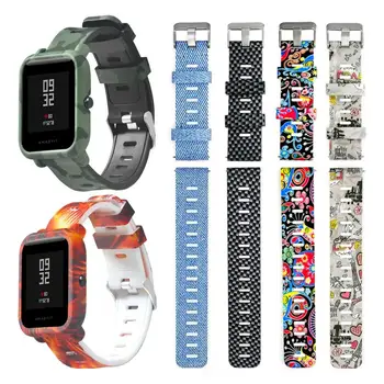 

2 in 1 for Amazfit Bip Strap Watch Band+Protective PC Watch Case Cover Shell Frame Protector for Huami Amazfit Bip Accessories