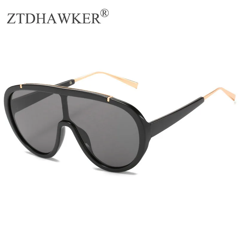 

New Big Frame Piece Colorful Sunglasses Fashion Men and Women Wild Round Frame Protective Glasses