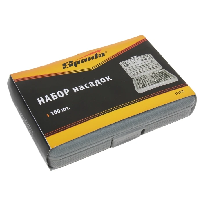 Sparta bit set, 100 uds, adaptadores, CrV, en caja de plástico 1087391 herramientas de reparación de destornilladores mano ► Foto 2/2
