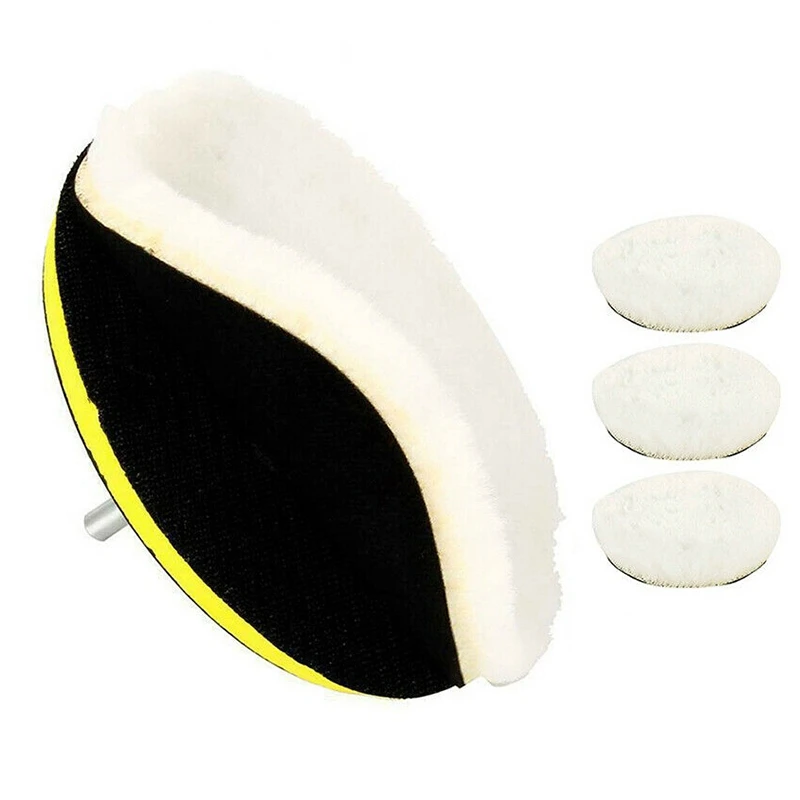 

5Pcs 6 Inch Polishing Pad Wool Wheel and Mop Set for Automobile Polishing Machine for Drill Bit