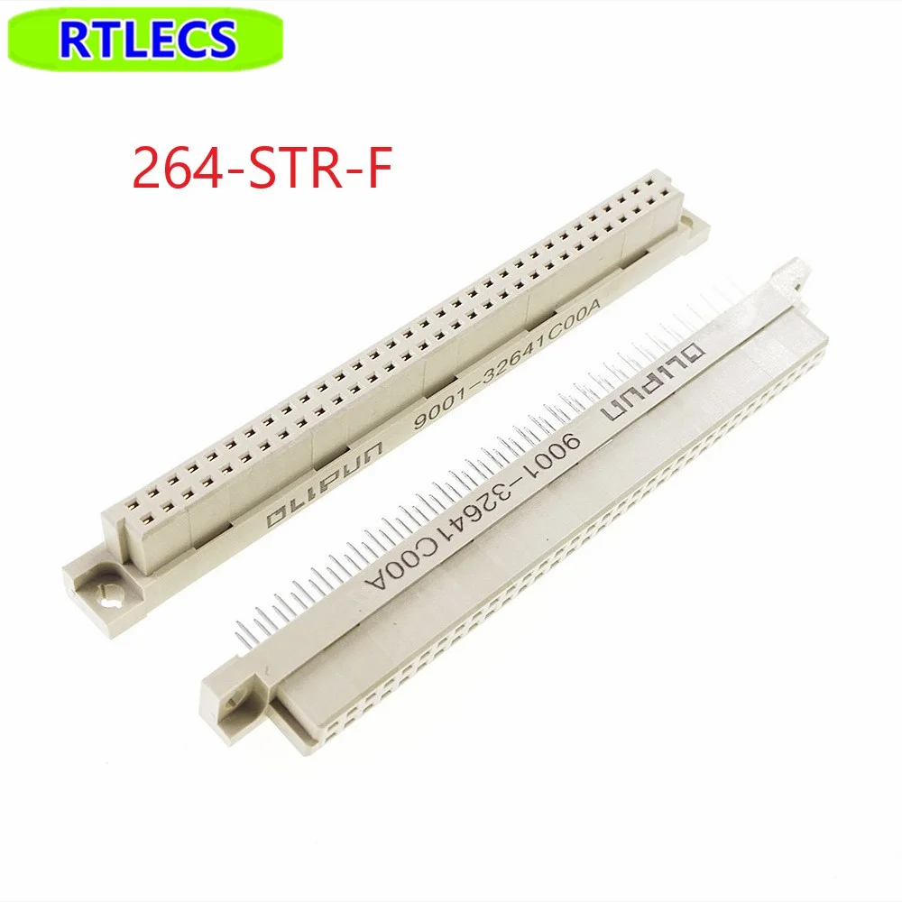 Din Conector Dupla Fileira 64 Posições Receptáculo Fêmea Soquetes em Linha Reta Através do Furo Pcb Solda 2×32 Pinos Peças Din41612