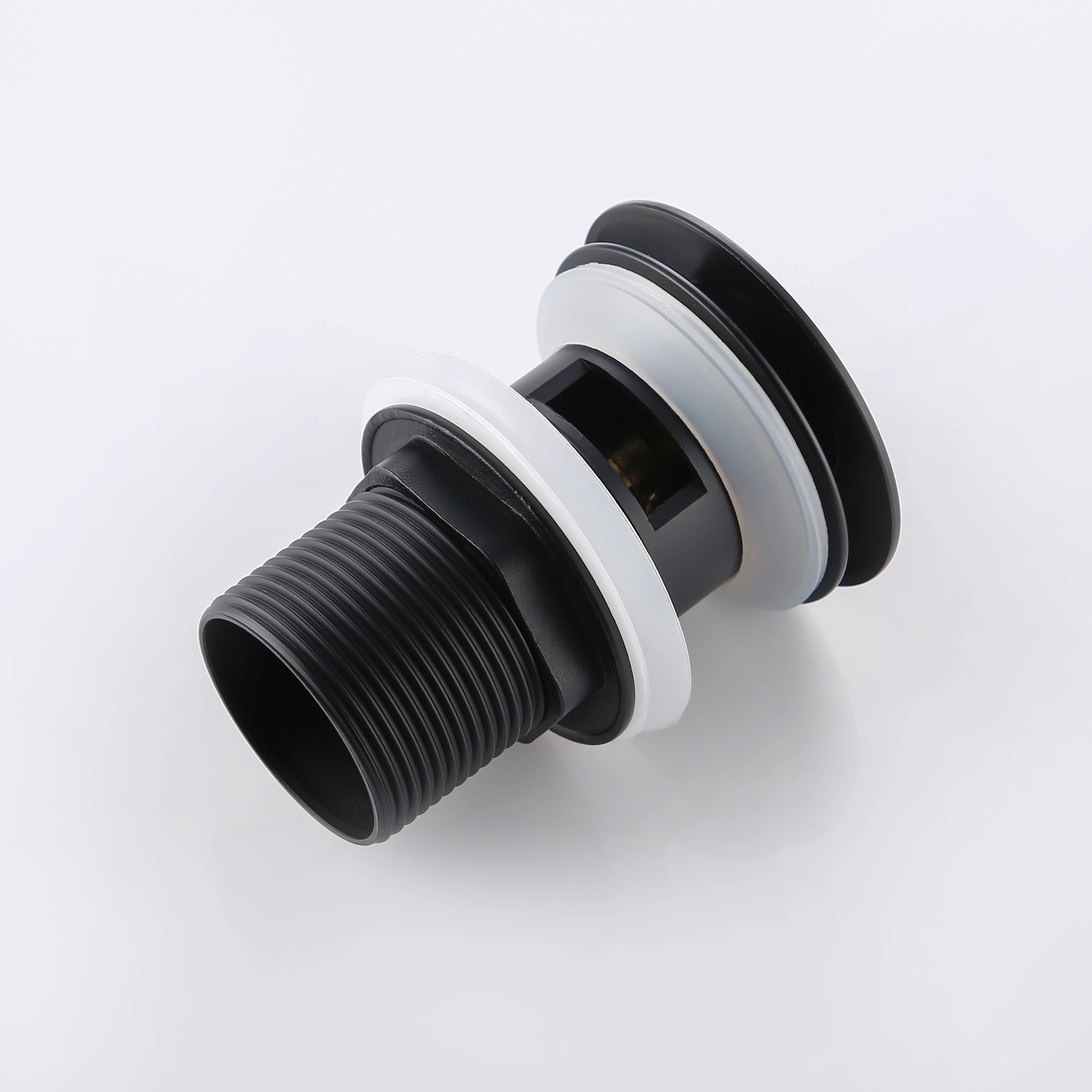 Матовый Blalck Слив с переливом из нержавеющей стали слив раковины для ...