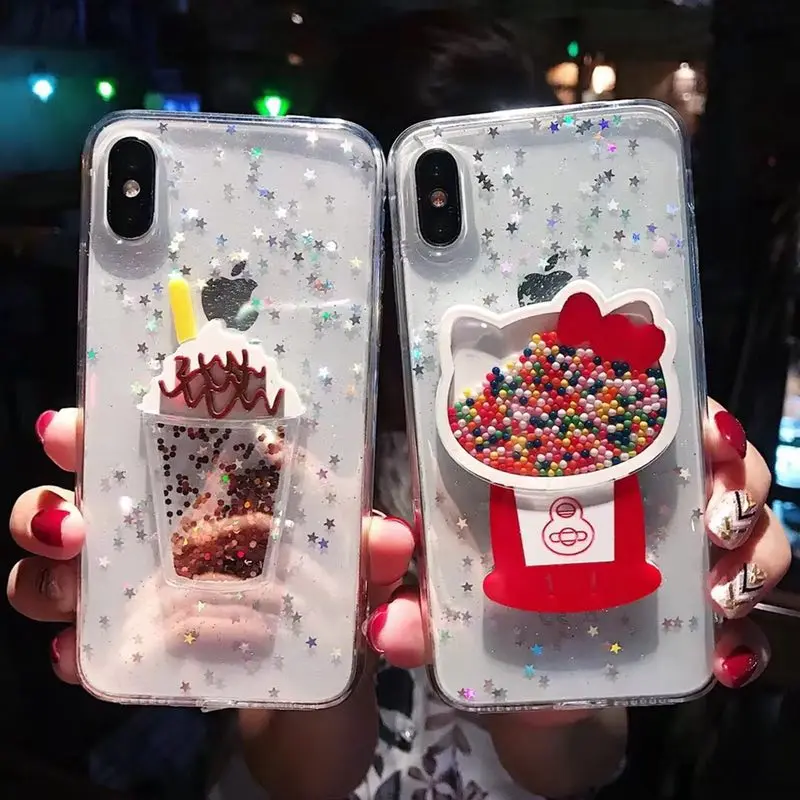 LISCN мягкий Kitty Cut Cat Чехол для телефона iPhone 6 6s 6plus Plus 7 8 7Plus 8Plus X XS XR Xs Max Прозрачный