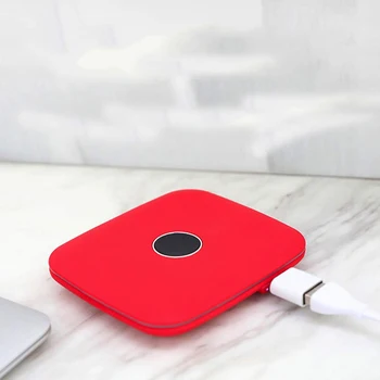 

Mini LED Charging Treasure Makeup Mirror Portable Travel Makeup Mirror 5X HD Magnifying for Cosmetic Cosplay Beauty USB