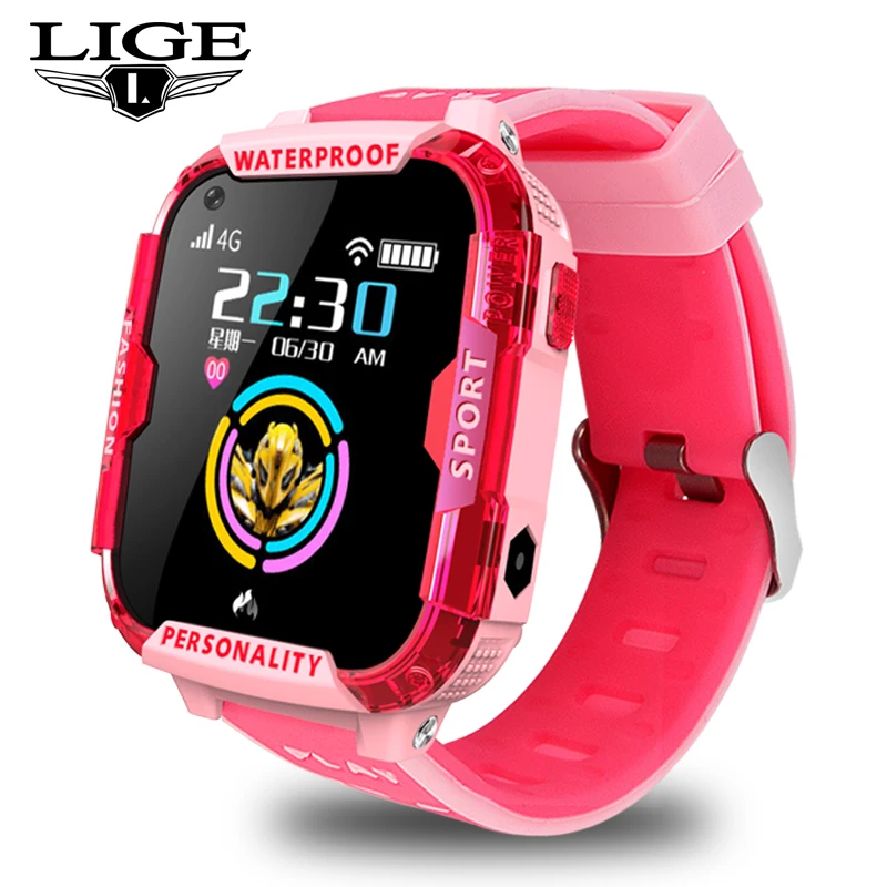 LIGE 4G Children's Smart Watch GPS Positioning Tracker wifi Connection Video Call SOS one button help baby Smart Watch Boy girl