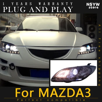 

Car Styling LED Headlights For Mazda 3 2006-2012 led car lights Angel eyes xenon HID KIT Fog lights LED Daytime Running Lights