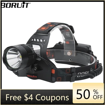 

RJ-2158 XM-L2 LED Headlamp 5-Mode POWER BANK Headlight 3000Lumens Head Torch Camping Hunting Flashlight by 18650 Battery
