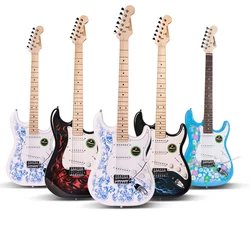 Guitare électrique noire en bois de rose à corps solide, acoustique, instrument de musique, BE50DJ 