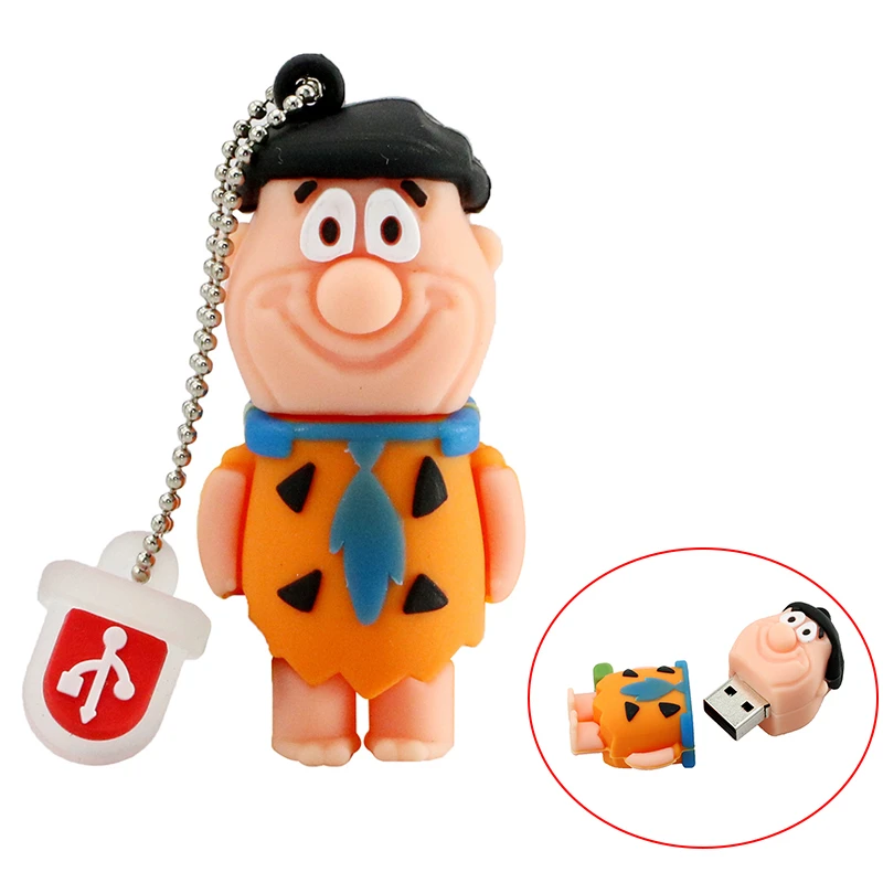 

Memory Stick Croods Primitive Man Pendrive 64GB Cle USB Flash Disk drive 256 16 8 32 128 gb Pendrive Cartoon Person U Disk Gift