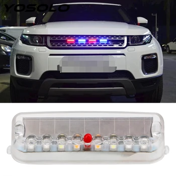 

Anti Collision Car Warning Lamp Flashing Security Light Alarm Warning Strobe Light Universal Colorful Car-styling Solar Power