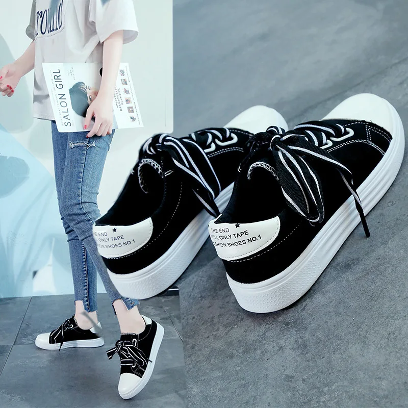 

2018 Spring And Summer New Style Bow Canvas Shoes Women's Lace-up Versatile Flat Korean-style Sneakers Students INS White Shoes