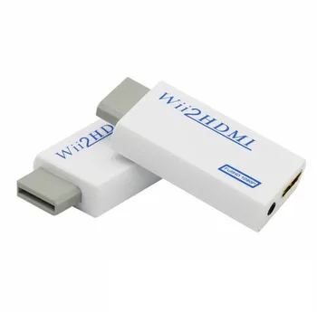 

500pcs/lot Full HD 720P 1080P Wii2HDMI Adapter For Wii to for HDMI Converter 3.5mm Audio Video Output for HDTV Monitor Displayer