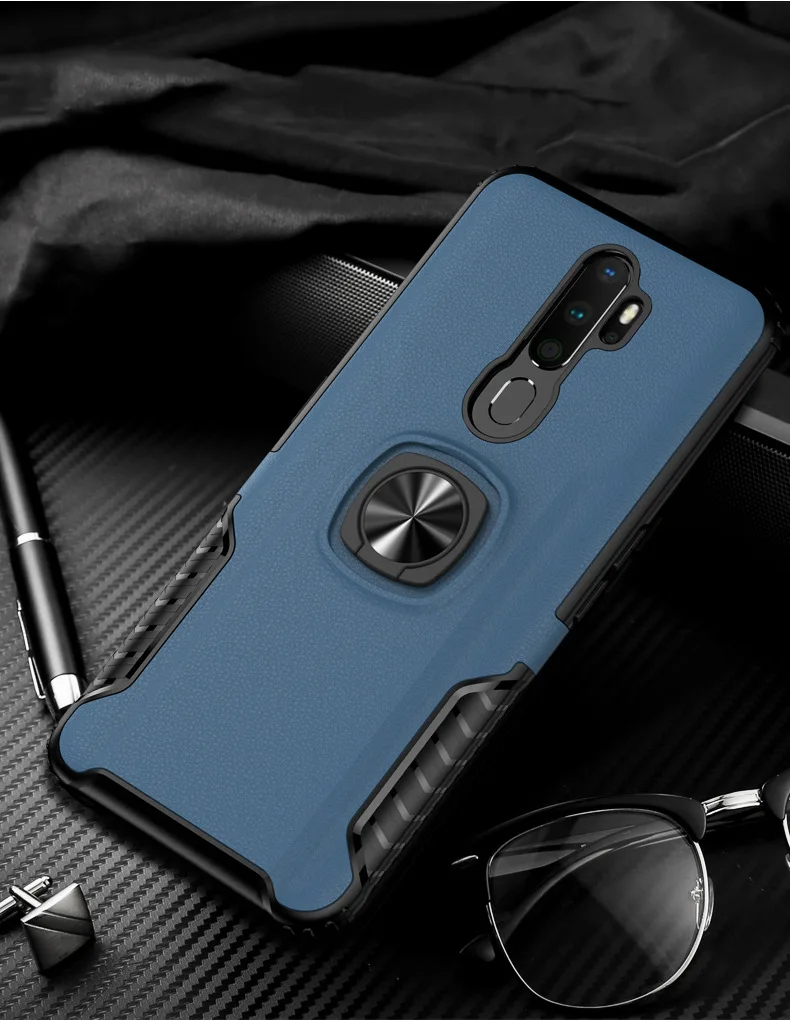 For OPPO A9 Case With Stand Magnet Armor shockproof Protective Back Cover case for oppo a5 A11X
