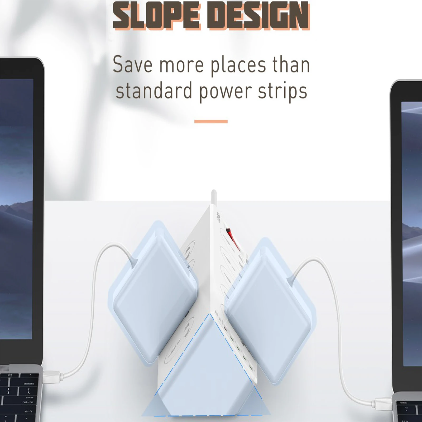 Ldnio SC10610 QC 3.0 PD Fast Charging Socket 2500W with 10 Sockets + 4 Usb Ports + 1 Type-C Pd Port + 1 Qc3.0 Port Desktop Extension Home Charger with 2M Cord 16 H7696d38e517a49fc8f4a10e9e474f6c8O