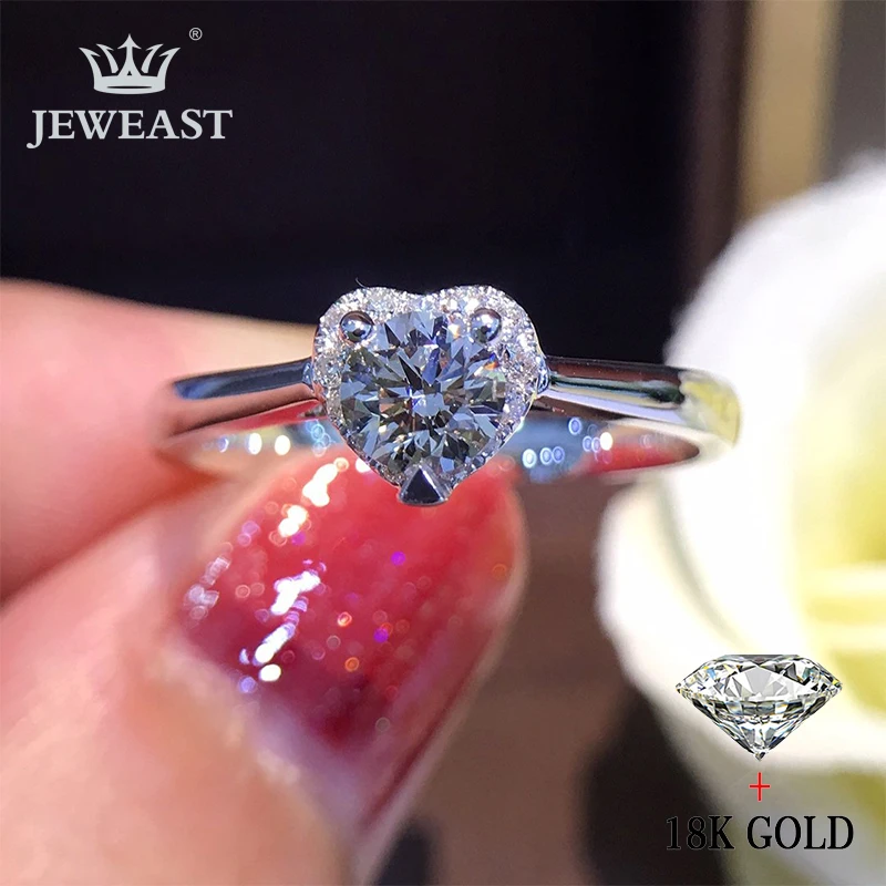 

Natural Diamond 18K Gold Pure Gold Ring Beautiful Gemstone Ring Good Upscale Trendy Classic Party Fine Jewelry Hot Sell New 2019