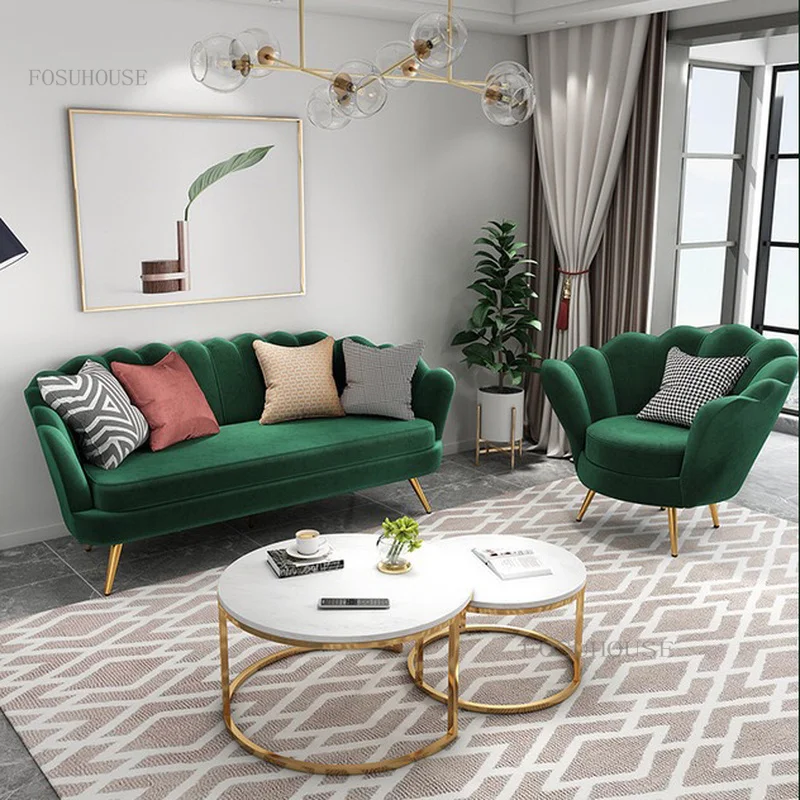 Simple Modern Apartment Living Room Back Sofas Nordic Fabric Cloakroom Leisure Armchair Bedroom Home Furniture Dressing Chairs