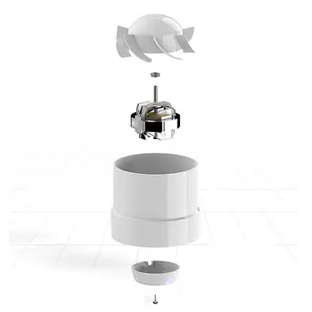 

Round Pipe Fan Duct Booster Exhaust Ventilator Ventilation Vent Air 4" 5" 6" Mute for Window Bathroom Toilet Kitchen 220V 19QE