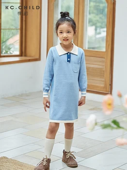 

Sumcico Toddler Baby Girl Knit Sweater Dress Cute Kids Solid Long Sleeve Dresses Fall Winter Warm Outfits Clothes Age2-10Y