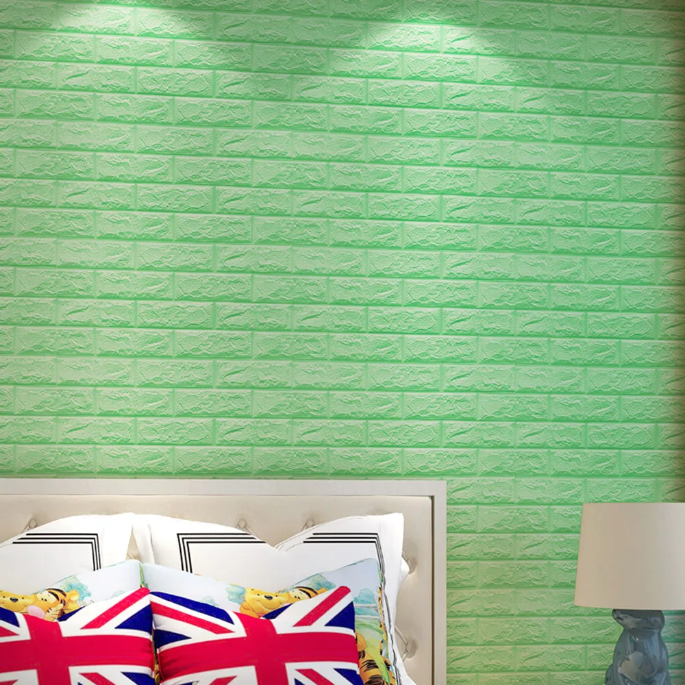 DIY 3D Brick PE Foam Wallpaper Self-adhesive Panels Room Decal Stone Decoration Embossed brick wallpaper Wall Stickers #2d08 (13)