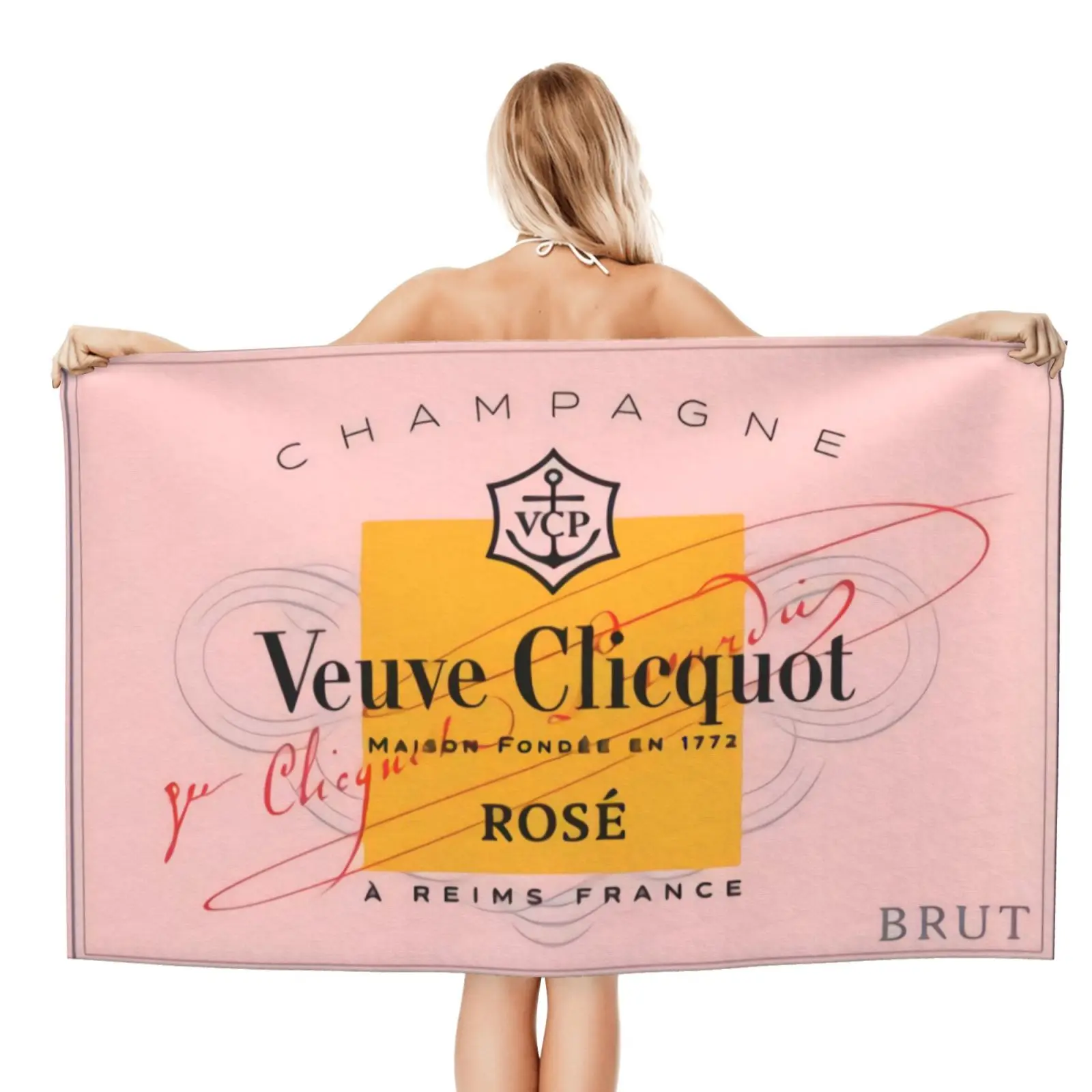 Veuve Clicquot Champagne Beach Towel 