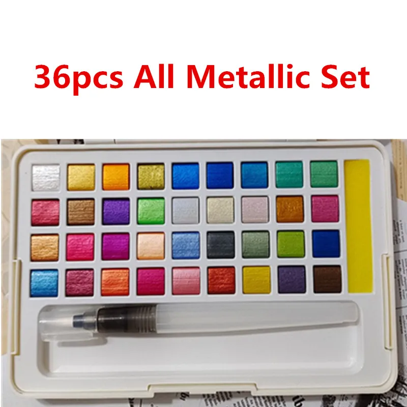 Watercolor Paint Watercolor Pigment Solid Pigment Watercolor Blue Purple Manicure Decor Metallic Paint Nail Draw Chrome Glitter Powder Flowers Decor Nail Pigment
