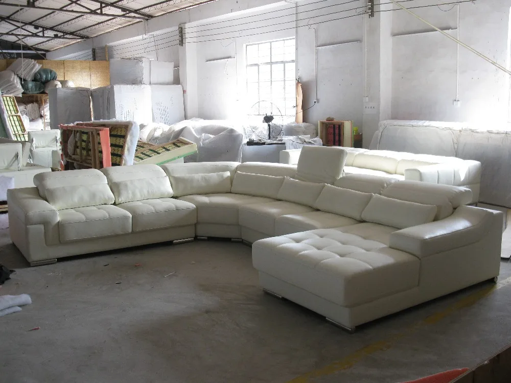 Дизайнерский современный стиль, диван из натуральной коровьей кожи, секционный уголок для гостиной, мебель для дома