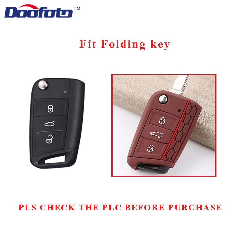 Silicone Car Key Cover Case For VOLKSWAGEN VW Polo Crafter Golf 7 MK7 For Skoda Octavia Combi A7 SEAT Leon Ibiza CUPTRA key case,key case cover