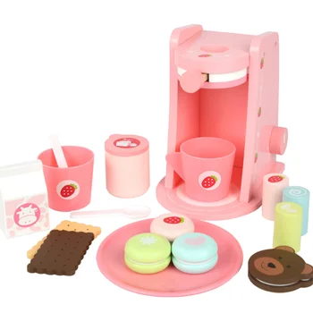 

1 Set Wooden Coffee Machine Toy Set Creative Simulation Coffee Maker Toy Set Educational Kitchen Toys Set Funny Cosplay Play Toy