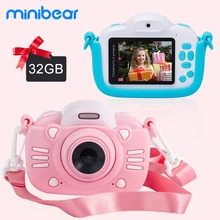 Children Camera Minibear Girl Kids Boys for Toy Birthday-Gift 1080P