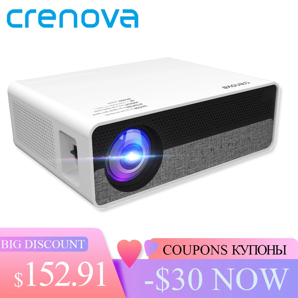 CRENOVA новейший проектор Full HD 1080P с реальным разрешением Android 8 0 OS светодиодный