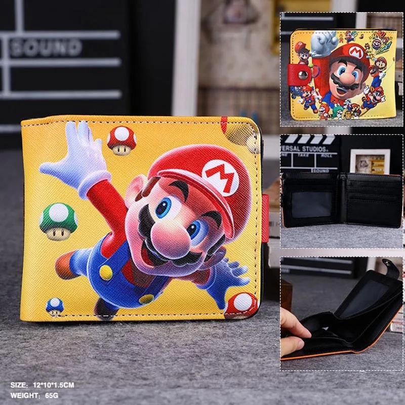 Короткий Изысканный кошелек из искусственной кожи с рисунком Аниме/игры Super